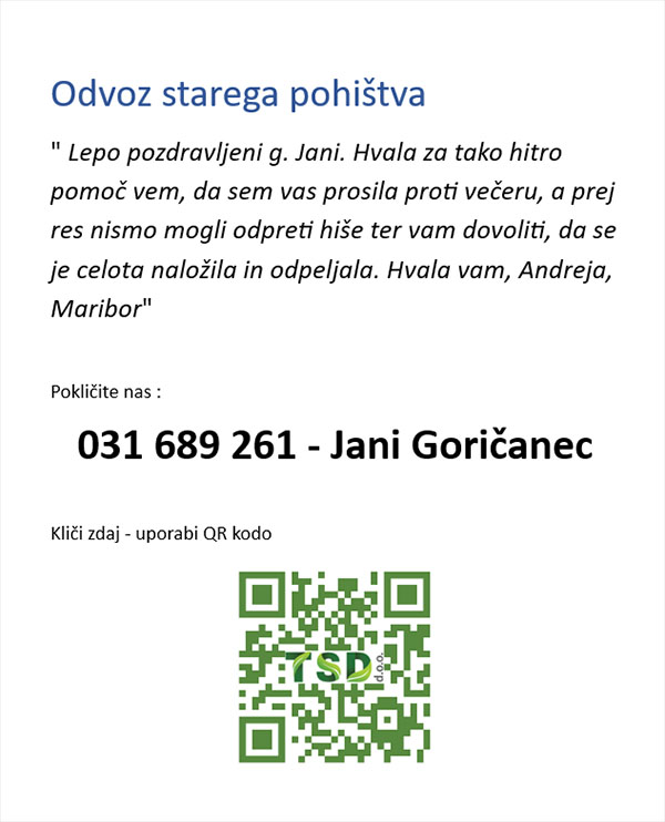 Odvoz starega pohištva priporočilo