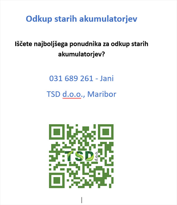 Odkup starih akumulatorjev