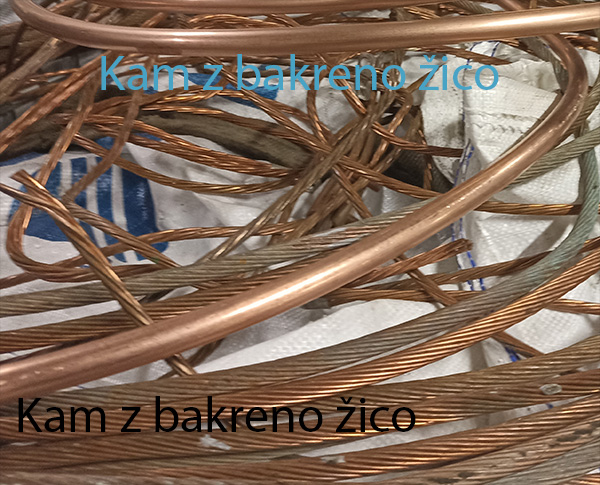 Kam z bakreno žico