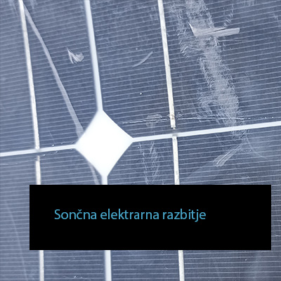 Sončna elektrarna razbitje