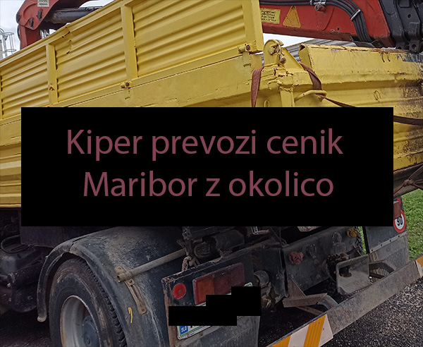 Kiper prevozi cenik Maribor z okolico