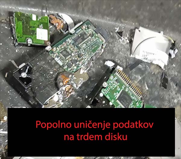 Popolno uničenje podatkov na trdem disku