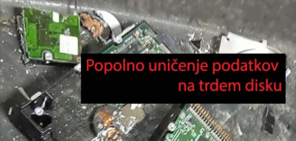 Popolno uničenje podatkov na trdem disku