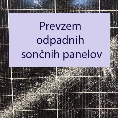Prevzem odpadnih sončnih panelov
