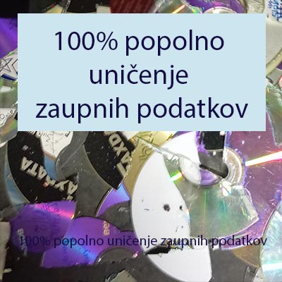 % popolno uničenje zaupnih podatkov