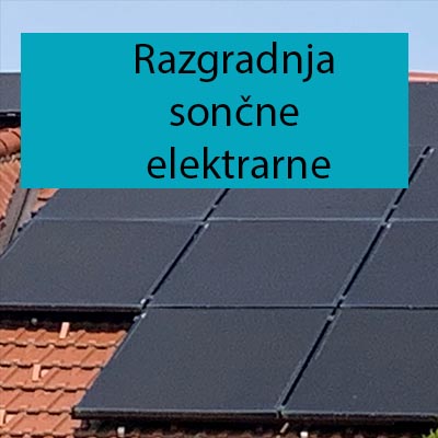 Razgradnja sončne elektrarne