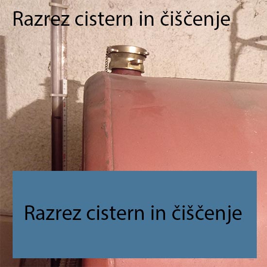Razrez cistern in čiščenje Razrez cistern in čiščenje