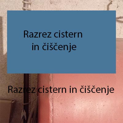 Razrez cistern in čiščenje