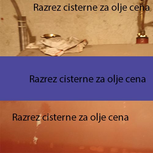 Razrez cisterne za olje cena