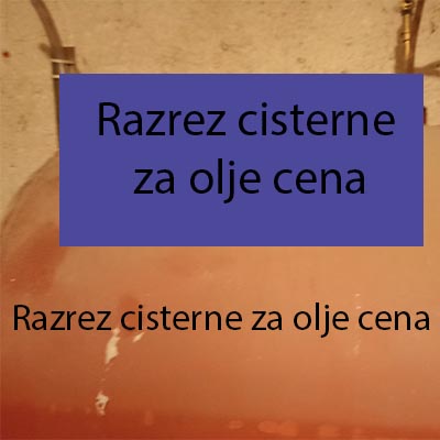 Razrez cisterne za olje cena