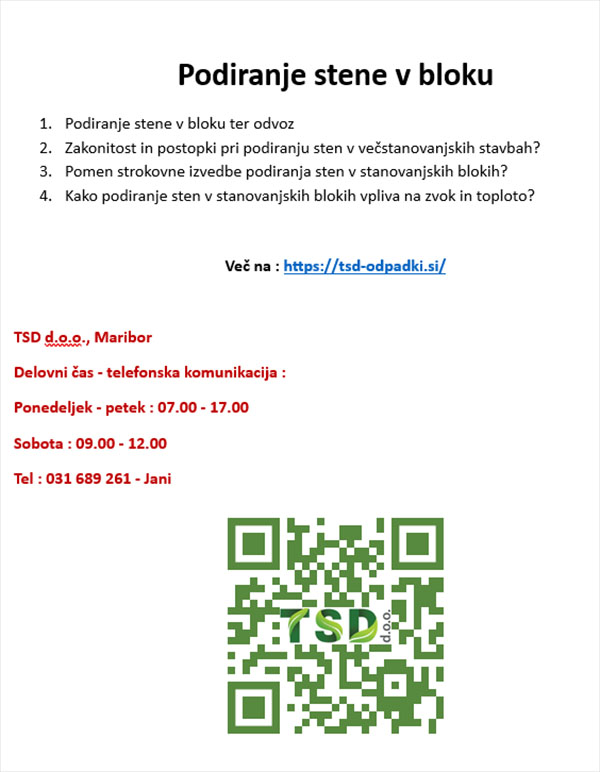 Podiranje stene v bloku