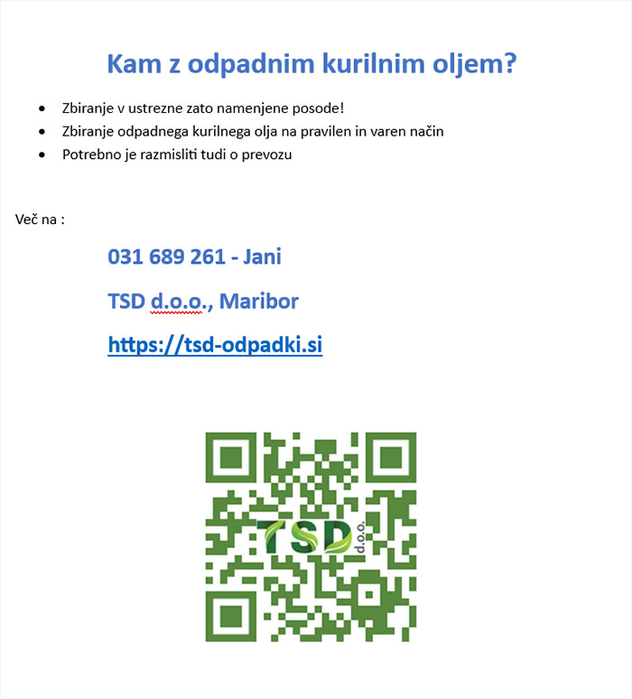 Kam z odpadnim kurilnim oljem Kam z odpadnim kurilnim oljem